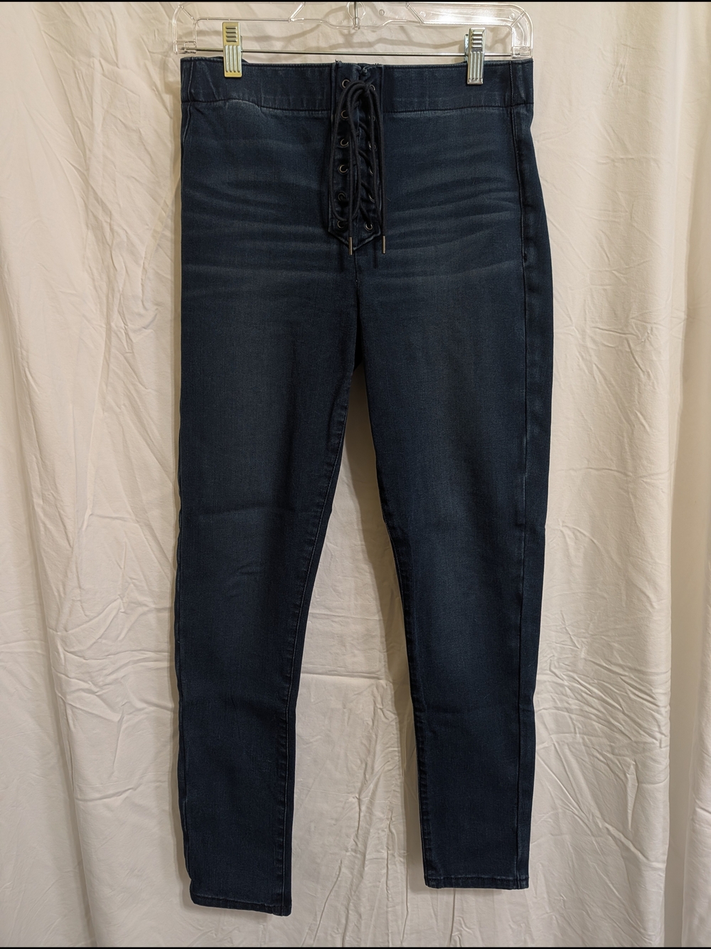 American Eagle Outfitters Dark Blue Lace-Up Pull-On Jeggings